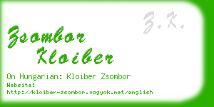 zsombor kloiber business card